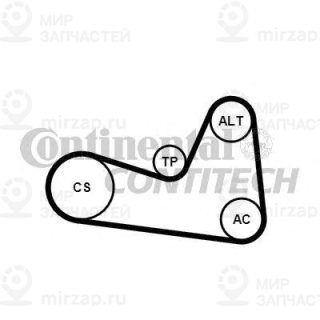 Запчасть Continental 6PK1200K1