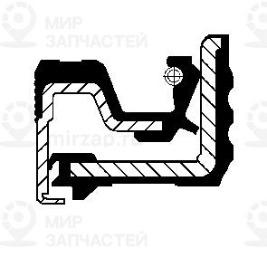 Уплотняющее кольцо ступицы колеса CORTECO 12020256B