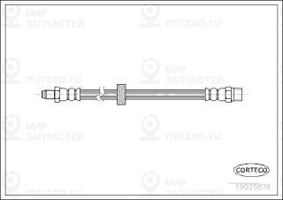 Тормозной шланг CORTECO 19025876