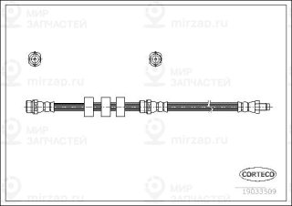 Тормозной шланг CORTECO 19033509