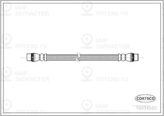 Тормозной шланг CORTECO 19034950