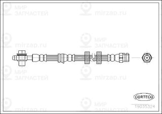 Тормозной шланг CORTECO 19035324