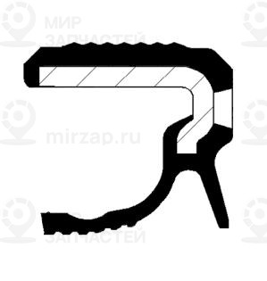 Уплотняющее кольцо коленчатого вала CORTECO 19036884B