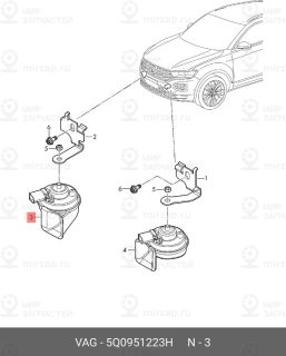 Запчасть VAG 5Q0951223H