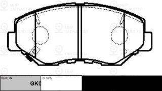 Gk0333_колодки Дисковые Передние!\ Honda Accord 2.0-2.4Cdti & 4Wd/Element/Pilot CTR GK0333