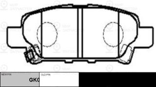 Gk0599_колодки Дисковые Задние!\ Mitsubishi Outlander 2.0/2.4 03> CTR GK0599