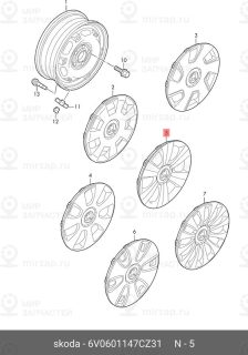 Запчасть VAG 6V0601147CZ31