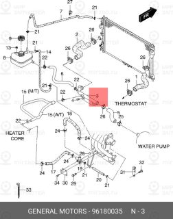 Запчасть DAEWOO 96180035