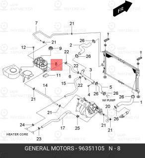 Запчасть DAEWOO 96351105