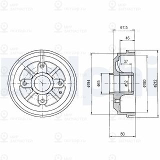 Тормозной барабан DELPHI BF324