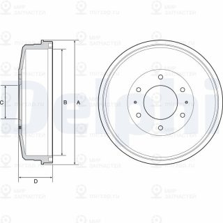 Тормозной барабан DELPHI BF559