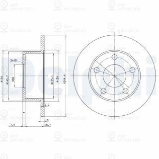 Тормозной диск DELPHI BG2746