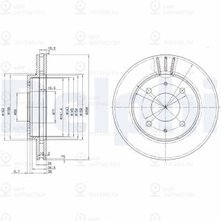 Тормозной диск DELPHI BG3202