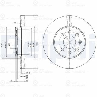 Тормозной диск DELPHI BG3334