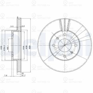 Тормозной диск DELPHI BG3596
