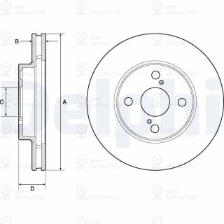 Тормозной диск DELPHI BG3734