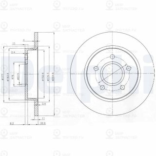 Тормозной диск DELPHI BG3896