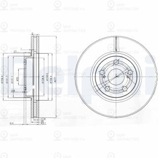 Тормозной диск DELPHI BG3913