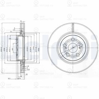 Тормозной диск DELPHI BG3914