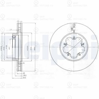 Тормозной диск DELPHI BG4007