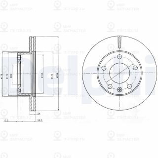 Тормозной диск DELPHI BG4023