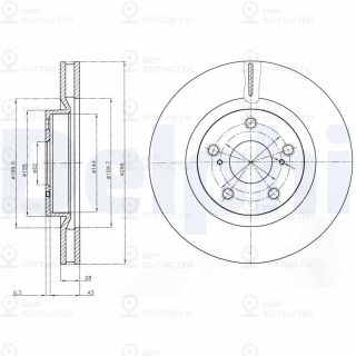 Тормозной диск DELPHI BG4114C