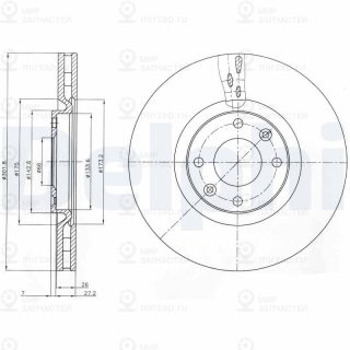 Тормозной диск DELPHI BG4166