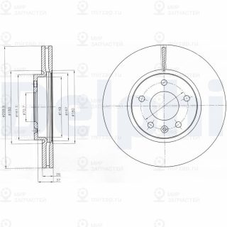 Тормозной диск DELPHI BG4278C