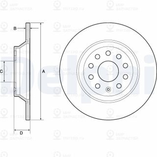 Тормозной диск DELPHI BG4751C
