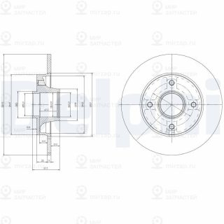 Тормозной диск DELPHI BG9021RS