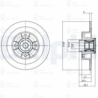 Тормозной диск DELPHI BG9028RS