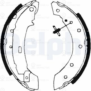 Комплект тормозных колодок DELPHI LS1717