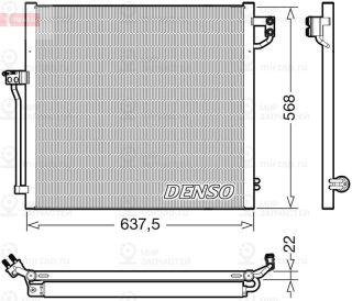Конденсатор кондиционера DENSO DCN17058