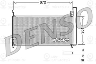 Конденсатор кондиционера DENSO DCN50037