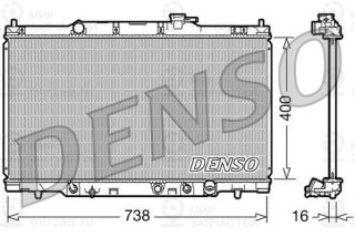 Радиатор охлаждения двигателя DENSO DRM40012