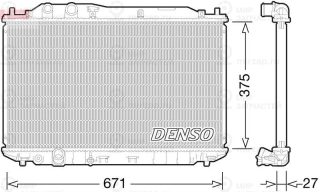 Радиатор охлаждения двигателя DENSO DRM40029