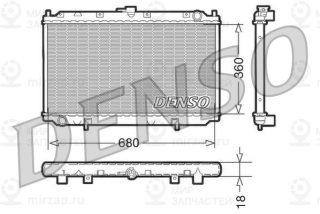 Радиатор охлаждения двигателя DENSO DRM46011