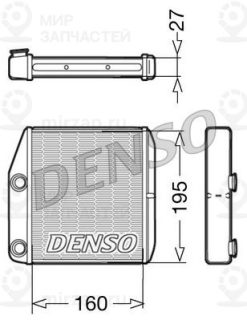 Теплообменник отопителя салона DENSO DRR09075