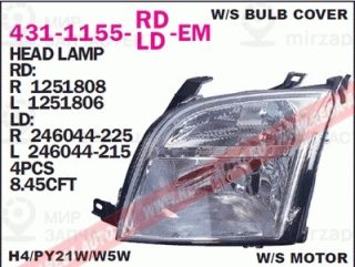 Запчасть DEPO 4311155RLDEM