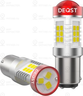 Лампа Светодиодная S25 P21/5W Bay15d 12-24V 5,5W 6000K 1300Lm 2Шт Deqst 241201