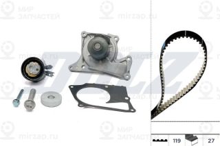 Насос водяной + комплект зубчатого ремня DOLZ KD113