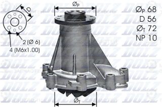 Насос водяной (охлаждение двигателя) DOLZ M276