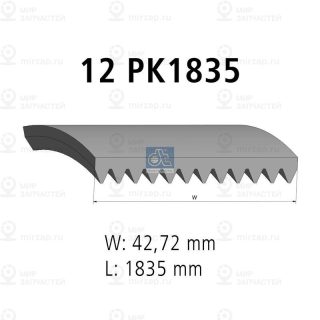 Ремень поликлиновой DT 754812