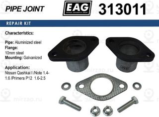 Фланцевое Соединение Nissan Qashkai I /Note 1.4-1.6 /Primera P12 1.6-2.5 EAG 313011
