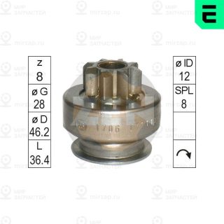 Привод с механизмом свободного хода, стартер ERA ZN1706