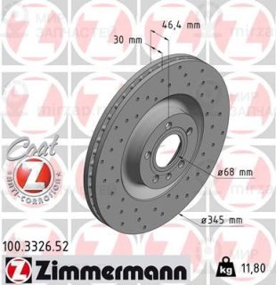 Тормозной диск ZIMMERMANN 100332652