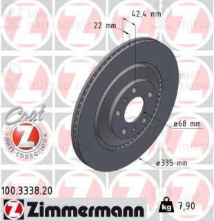 Тормозной диск ZIMMERMANN 100333820
