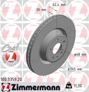 Тормозной диск ZIMMERMANN 100335920