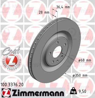Тормозной диск ZIMMERMANN 100337620