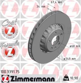 Тормозной диск ZIMMERMANN 100339175